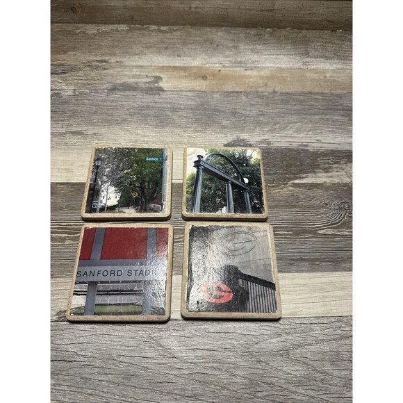 University of Georgia Ceramic Coasters -  Set of 4. - Picture 6 of 14